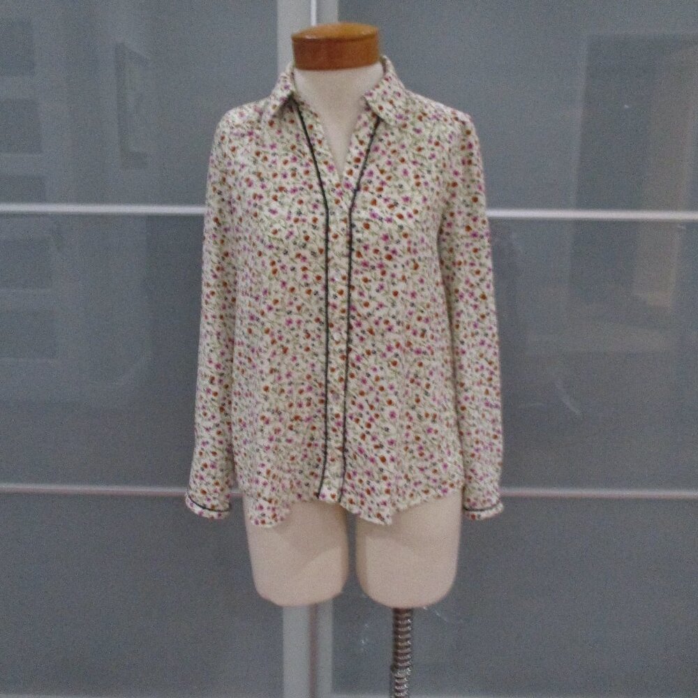 Zara Button Front Blouse